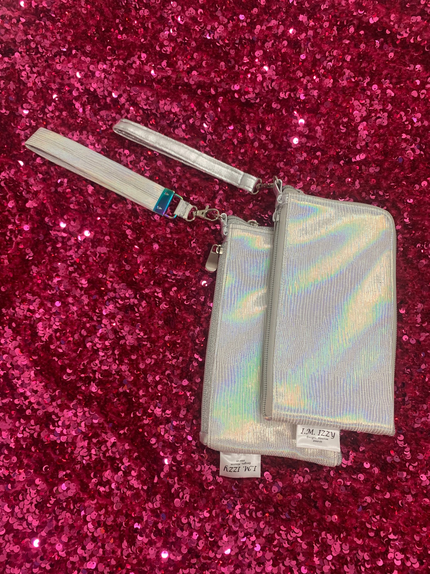 Holographic Silver Double Wallet